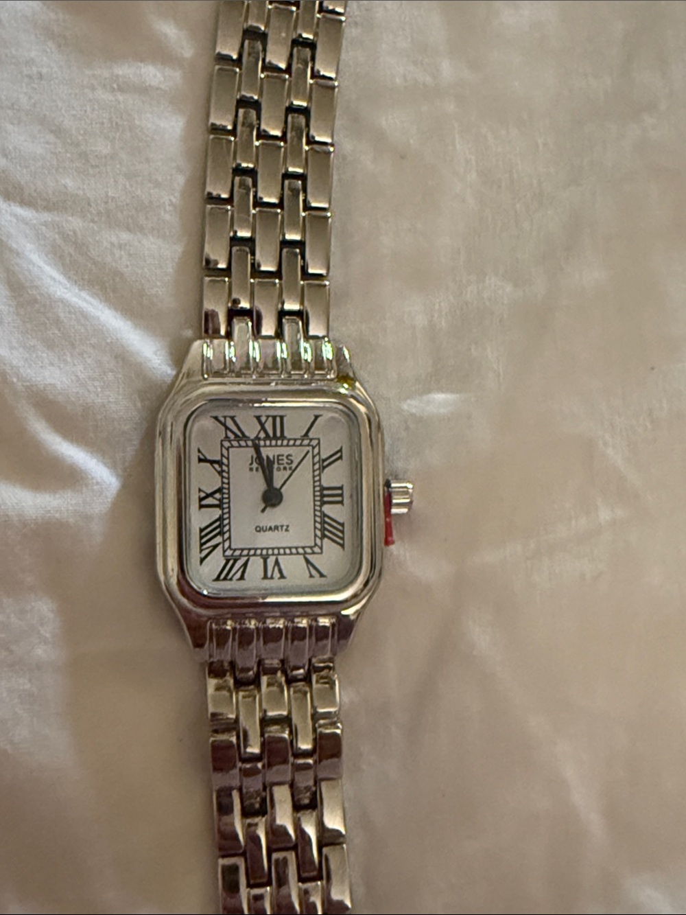 Jones New York Silver-Tone Women's Bracelet Watch with White Dial